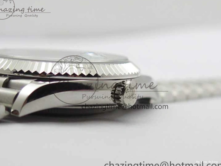 0417 SoftTouch Day-Date 40mm 228239 BP New Dial Version 904 SS Ice Blue T Crystal Markers Dial on SS President Bracelet A 2822